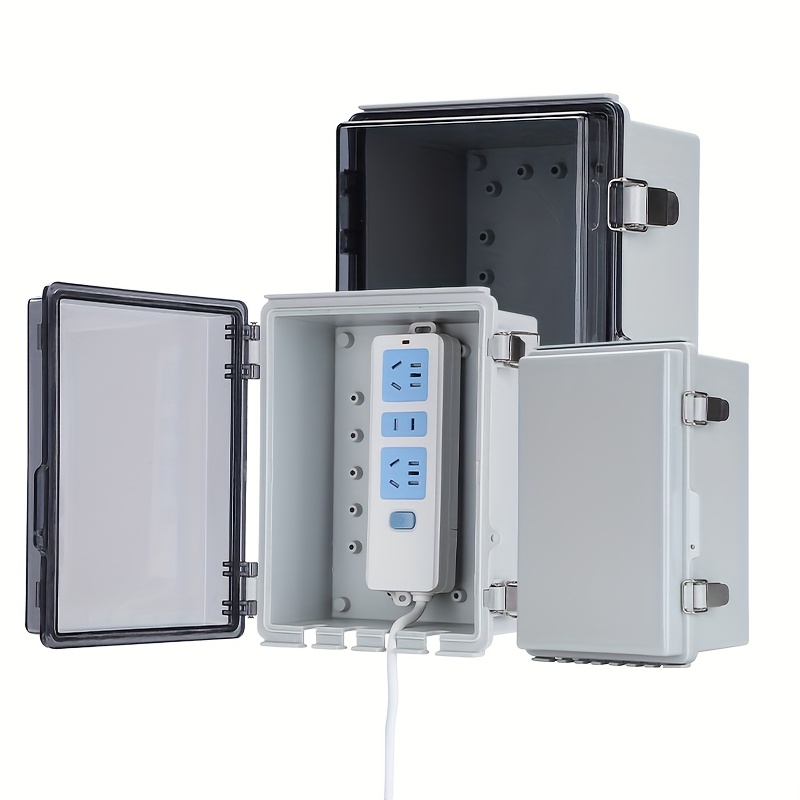 large protective electrical enclosure cable entry   design ip65 transparent top cover   mounting panel and hinged cover suitable for   industrial control and   equipment installation and home personal diy