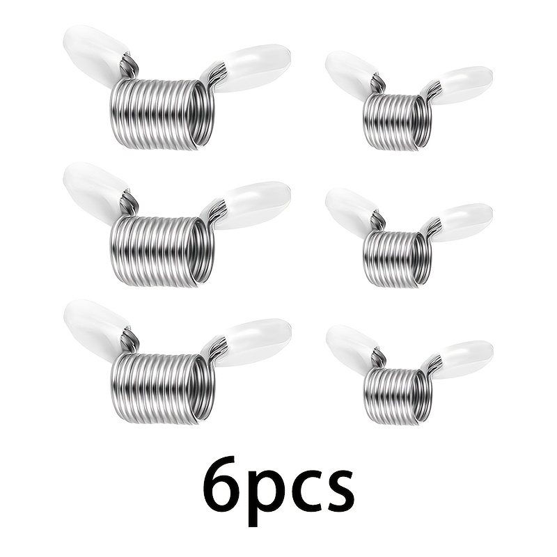 6pcs Bead Stoppers Spring Clips (3 Large + 3 Small), Anti-drop Beading Tool, Jewelry Making Clip For Wire Threading