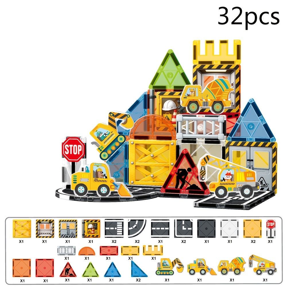 Large Size Magnetic STEM Education Learning Construction Set