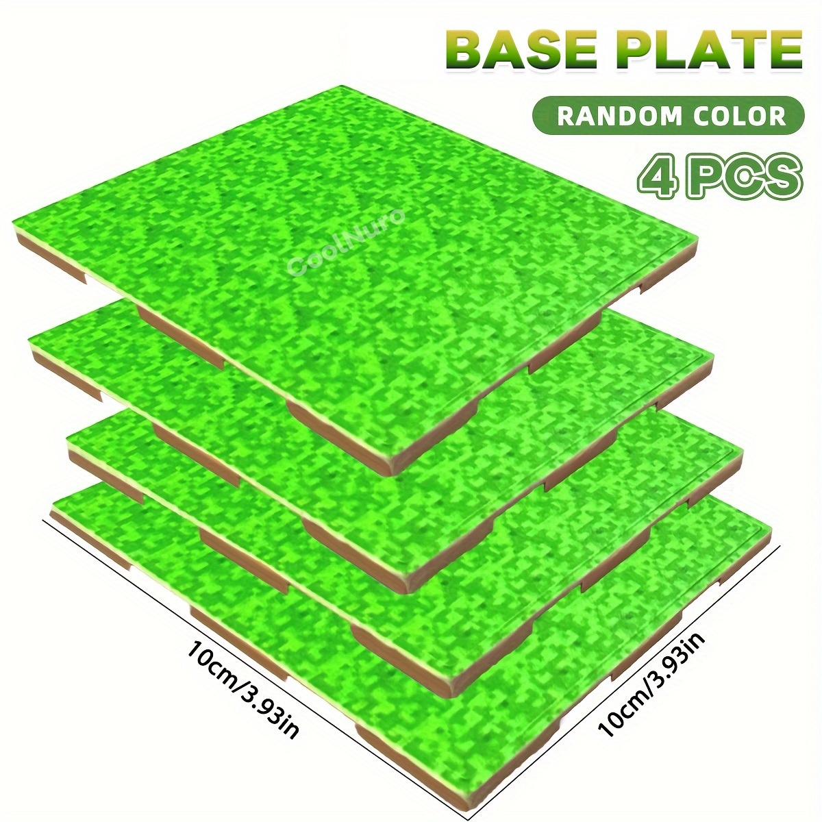 Image of 10 X 10 X 1cm 4pcs Colorful Baseboard Floor Refills - Compatible With Building Game Scene Toys, Perfect Christmas And Halloween Gift For Game Lovers, Boys And Girls Random Color