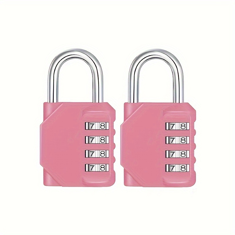 

2 Pack, 4 Digit Combination Padlock, Waterproof Zinc Alloy Resettable Combination Lock For Outdoor Gym Door Box