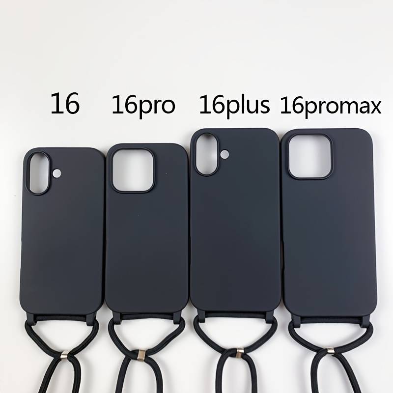Neck Lanyard Crossbody TPU Soft Phone Case For IPhone 16/15/14/13/12/11 Pro Max – Multicolor – Shockproof With Strap