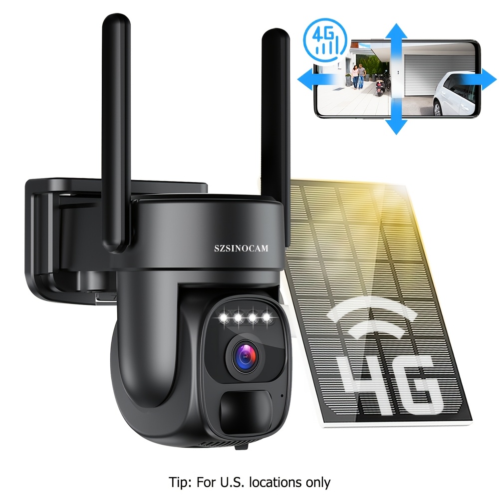 Image of 3mp The Independent 3g/4g Outdoor Camera. No Wifi Or Cables Needed! Network. Solar-powered For . 360° Pan, Color Night Vision & 32gb Sd Card Included. Wifi Is Not . Scan To Add With 1 Click