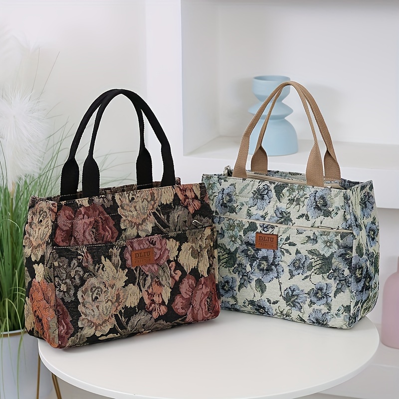 

New Product, Thickened Knitted Jacquard Fabric, Handbag, Tote Bag, Office Portable Shopping Bag, Mommy Outdoor Storage Bag, Women'