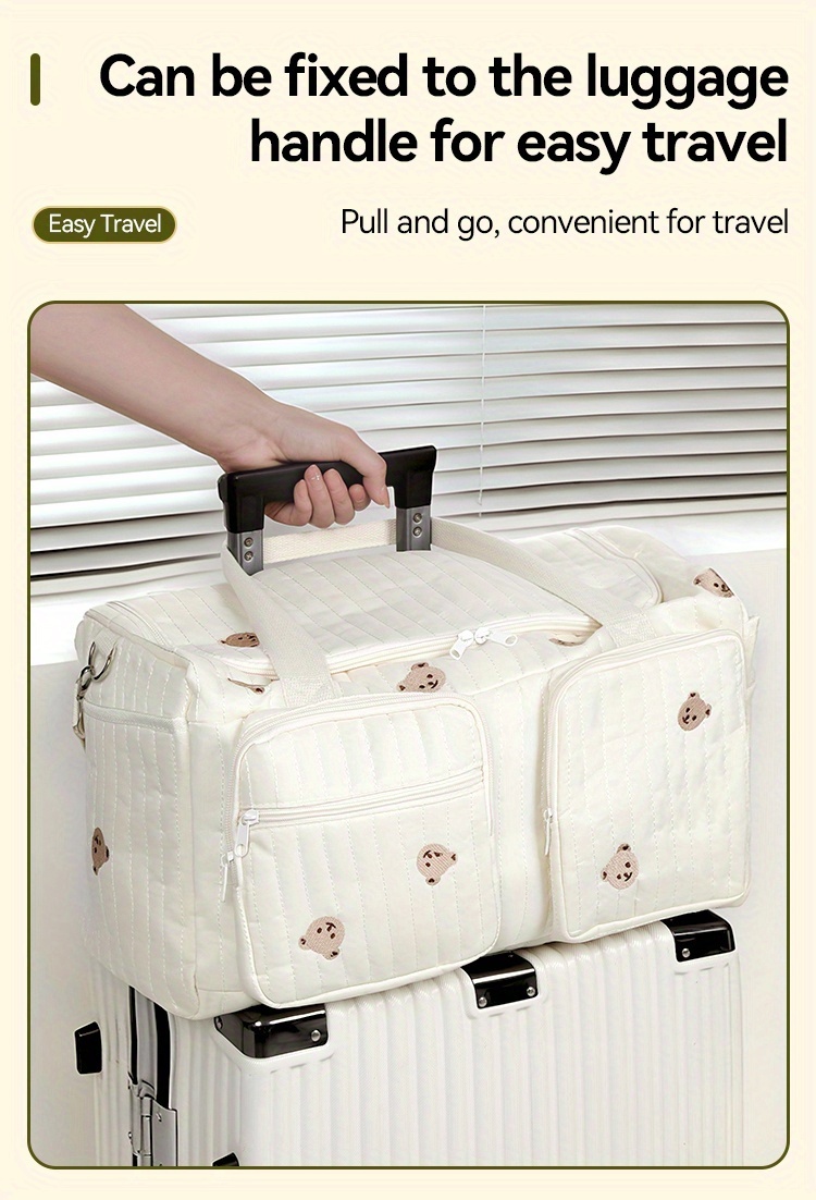 Bolso de Hombro para Mujer | Bolso de Pañales Espacioso y Lindo, Bandolera para Sujetar al Bebé, Bolso de Pañales Extragrande, Amplio y Duradero | Bolsillos Laterales Delanteros de Fácil Acceso, Almacena Pañales, Toallitas Húmedas, Botellas | Ideal para Viajes, Salidas Diarias, Regalo Perfecto, Bolso para Padres Recién Nacidos, Bolso Interior para Almacenar |