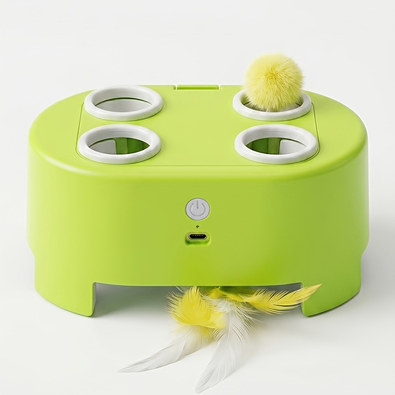 TEMU Smart Cat Toy, Cat Mouse Interactive Device, Automatic Feather Wand, Rechargeable Boredom Relief Gadget, Suitable For Kittens And Adult Cats