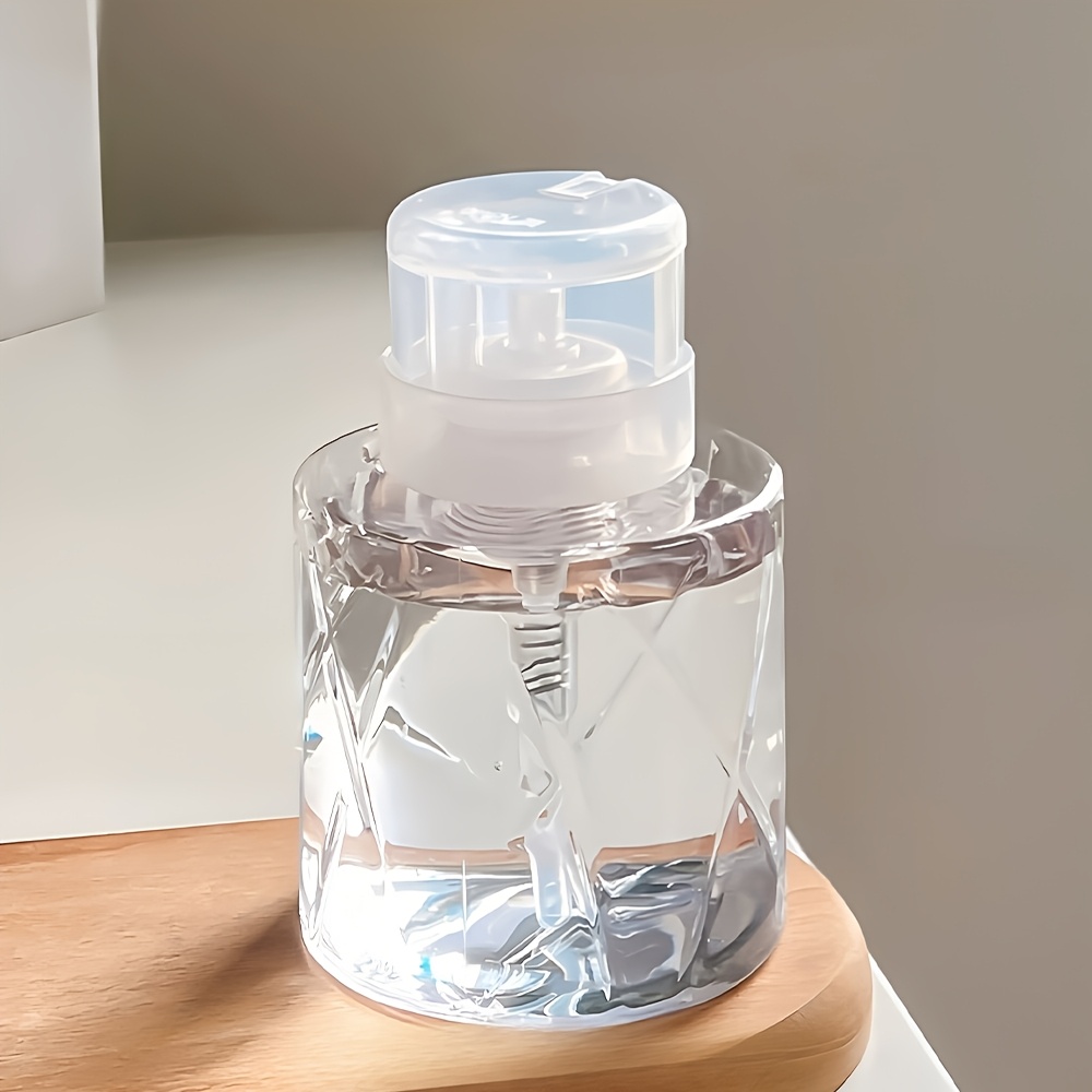 TEMU Patterned Press Dispensing Bottle With Hygienic - System - High- Pet Suitable For Nail Polish Remover, Skincare Water, Nail Salons, Beauty