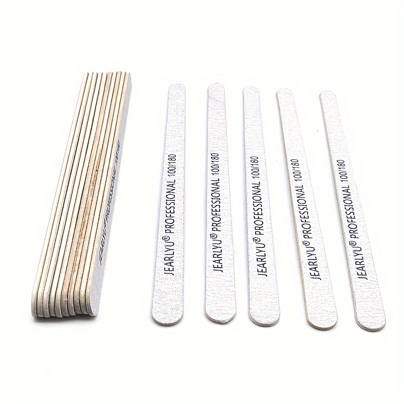 100pcs Professional Double-Sided Grey Sandpaper Nail File Set