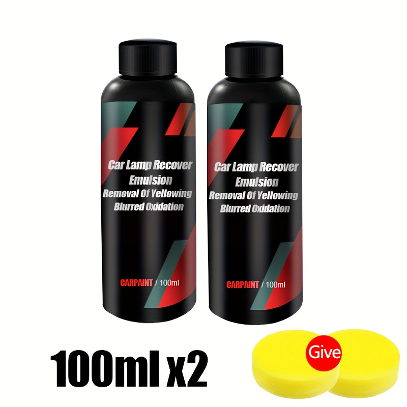 TEMU Easy Application| Car Headlight Restoration Kit - Pvc-based Polishing Liquid, 50ml - Removes Oxidation, , Yellowing & Dirt - Portable For All Vehicles, Headlight Cleaner And Restorer