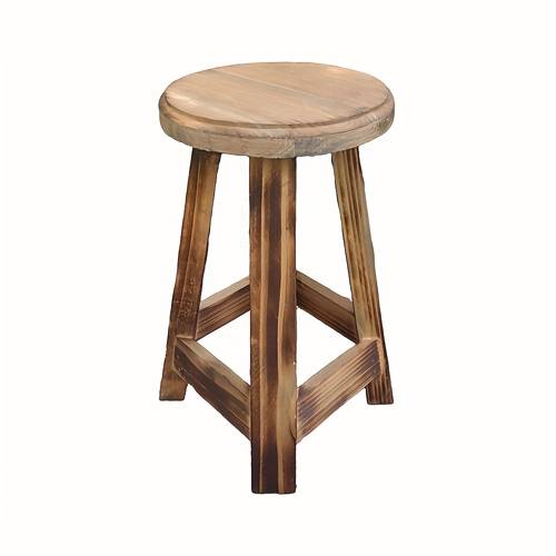 wood material retro color round small high stool flower rack stool garden grocery flower holder rack flower rack home decoration garden ornament courtyard ornament flower pot rack decorative garden stool