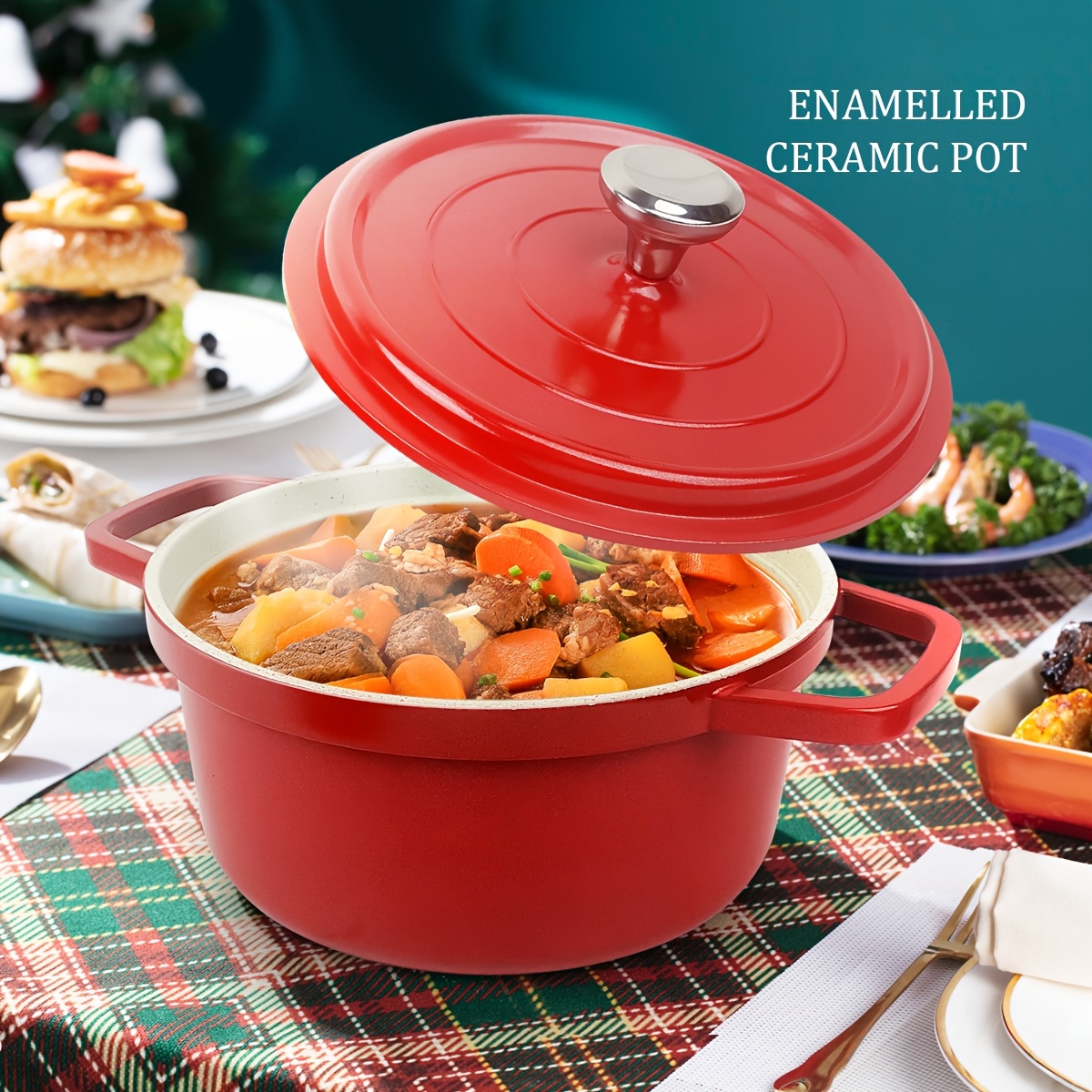 premium aluminum dutch oven lid multi functional cooking Temu