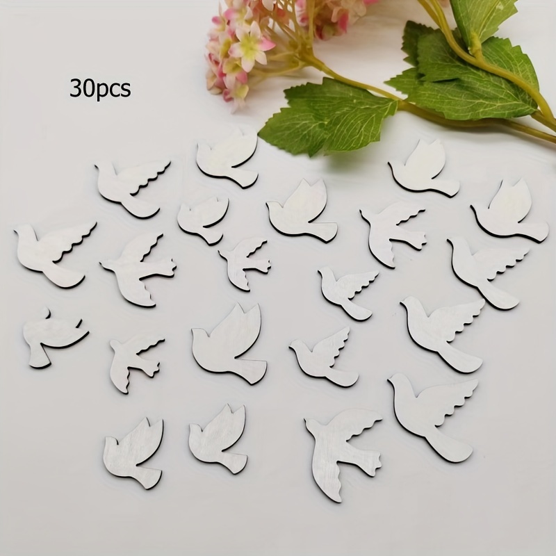 Peace Pigeon Party Decoration Pigeon Wooden Crafts Pigeon 3 Shapes Mixed Pack