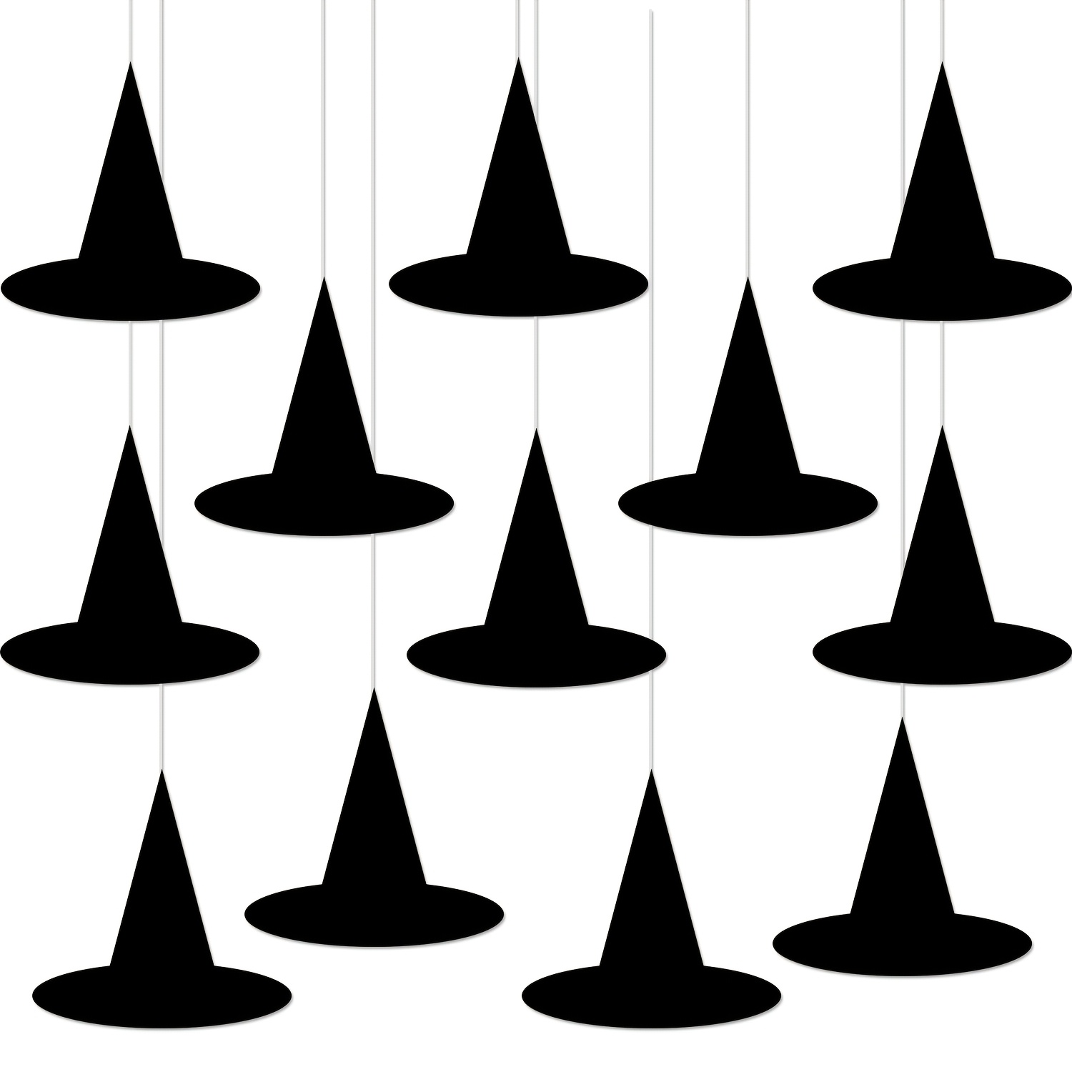 TEMU 12 adornos colgantes decorativos de de Halloween con línea de pesca - Colgantes de techo, decoración para fiestas y embrujadas - No necesita