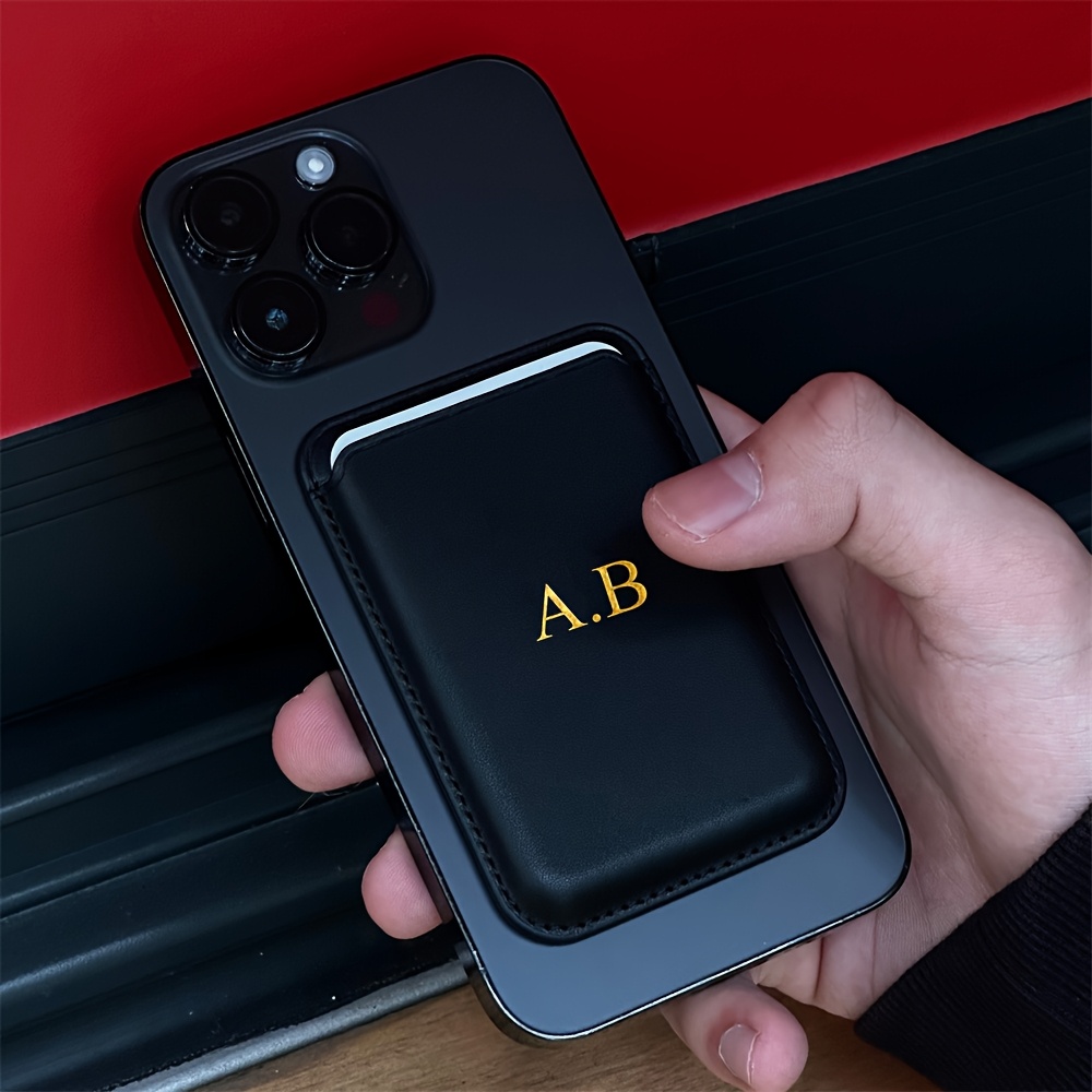 TEMU Magnética Personalizada con para Tarjeta de Billetera para Iphone 16 13 Pro Max 15 14 Pro, Clip Magnético de Lujo para Tarjetas Personalizadas