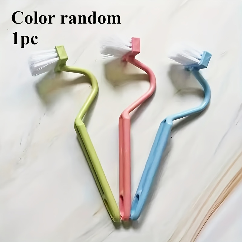 TEMU 1/2 piezas Cepillo de limpieza para inodoro de color aleatorio, cepillo pequeño para inodoro de V y , cepillo sanitario con mango , cepillo de