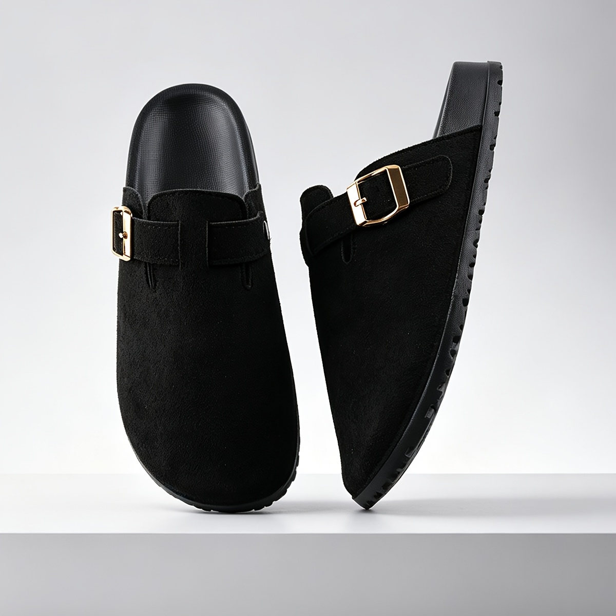 TEMU Smalleyes Minimalist Mule Shoes, Matte Upper With Low-key Premium Texture, Adjustable For Design Depth, Style Preserving , Design For , Suitable