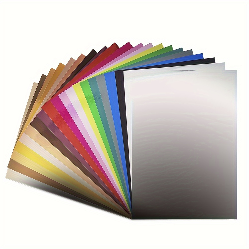 

100sheets Colorful Metallic A4 Cardstock Paper Assorted Colors Mirror Reflective Cardstock A4 220gsm For Card Making, Scrapbook Diy Crafts