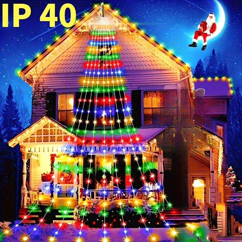 

1pc, Christmas String , Christmas Halloween Decorations, Christmas Tree , / Decorations 2m/6.56ft 180 Leds, Usb , 8 , Diy Decor Christmas Tree