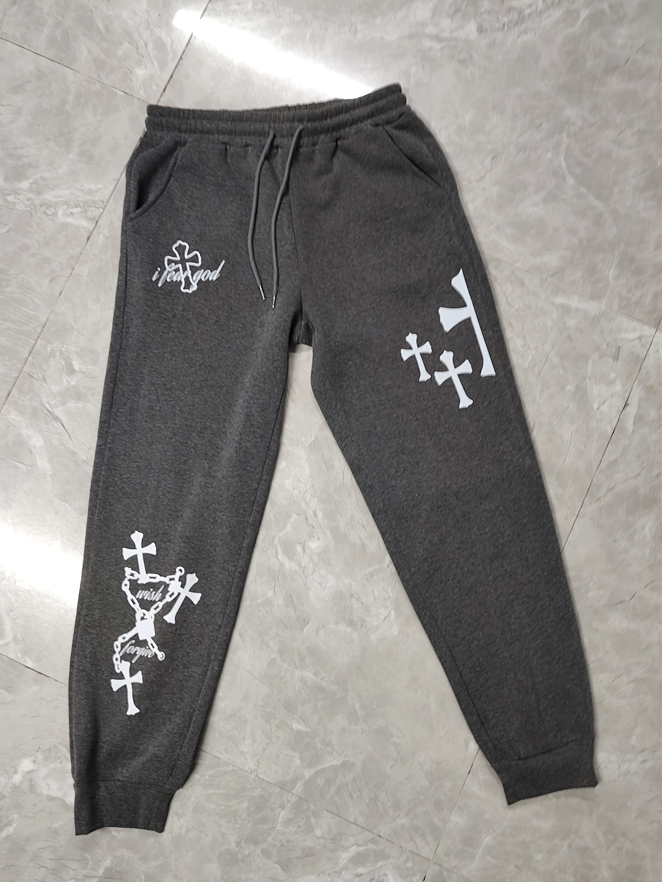 PAX00100 ♥ LOVE + CROSSES WHITE PAINTED SWEATPANTS 1_5f704155-edff-4f64-9ffd-