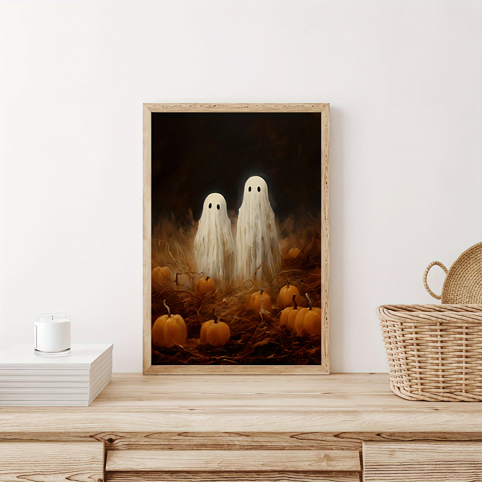 

Charming & Pumpkin Wall Art - Vintage-inspired Unframed Canvas Poster For Home Decor, Perfect For Living Room, Bedroom, Or Office Home Decor