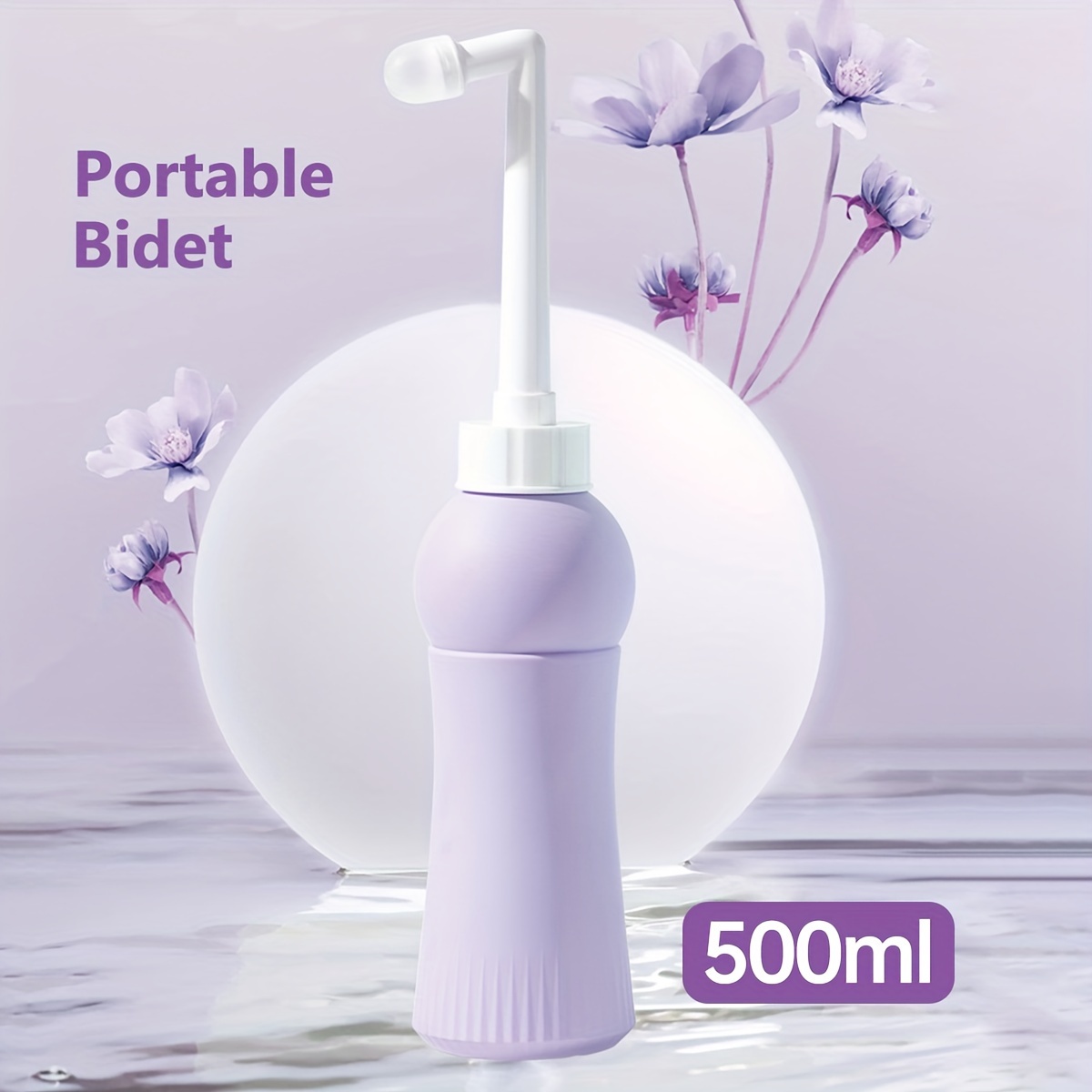 

1pc Large Capacity 500ml Portable Bidet, Handheld Travel Bidet, Reusable Irrigator, Cleaning Device, For Women's Hygienic Cleaning, Suitable For Outdoor And Travel Use