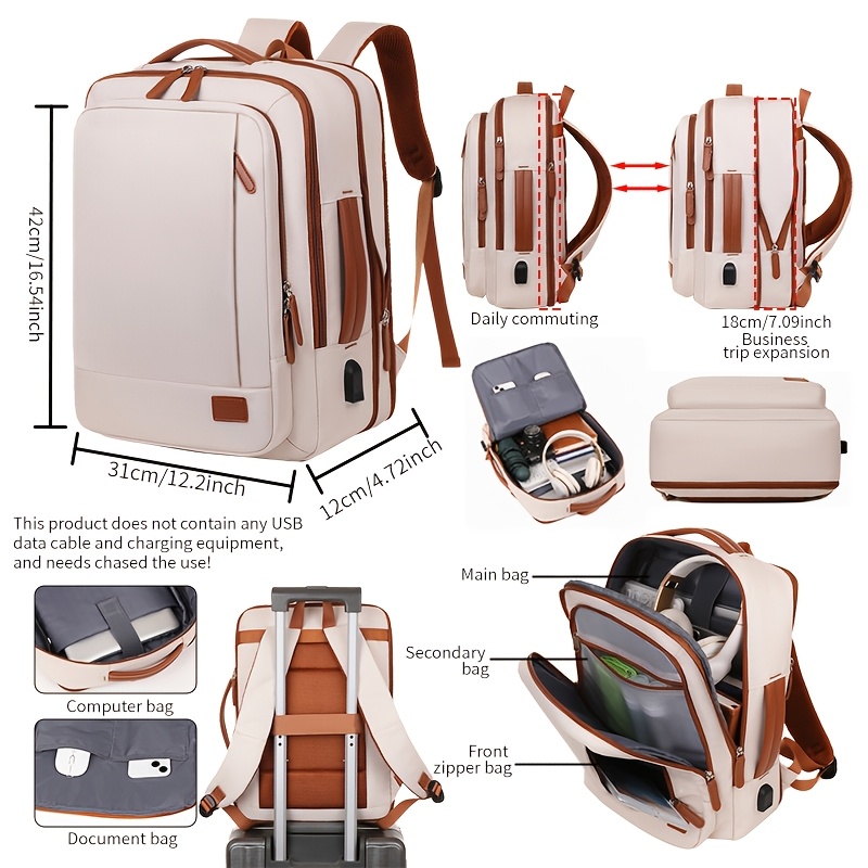 großvolumiger laptop rucksack – leichter business Temu Germany