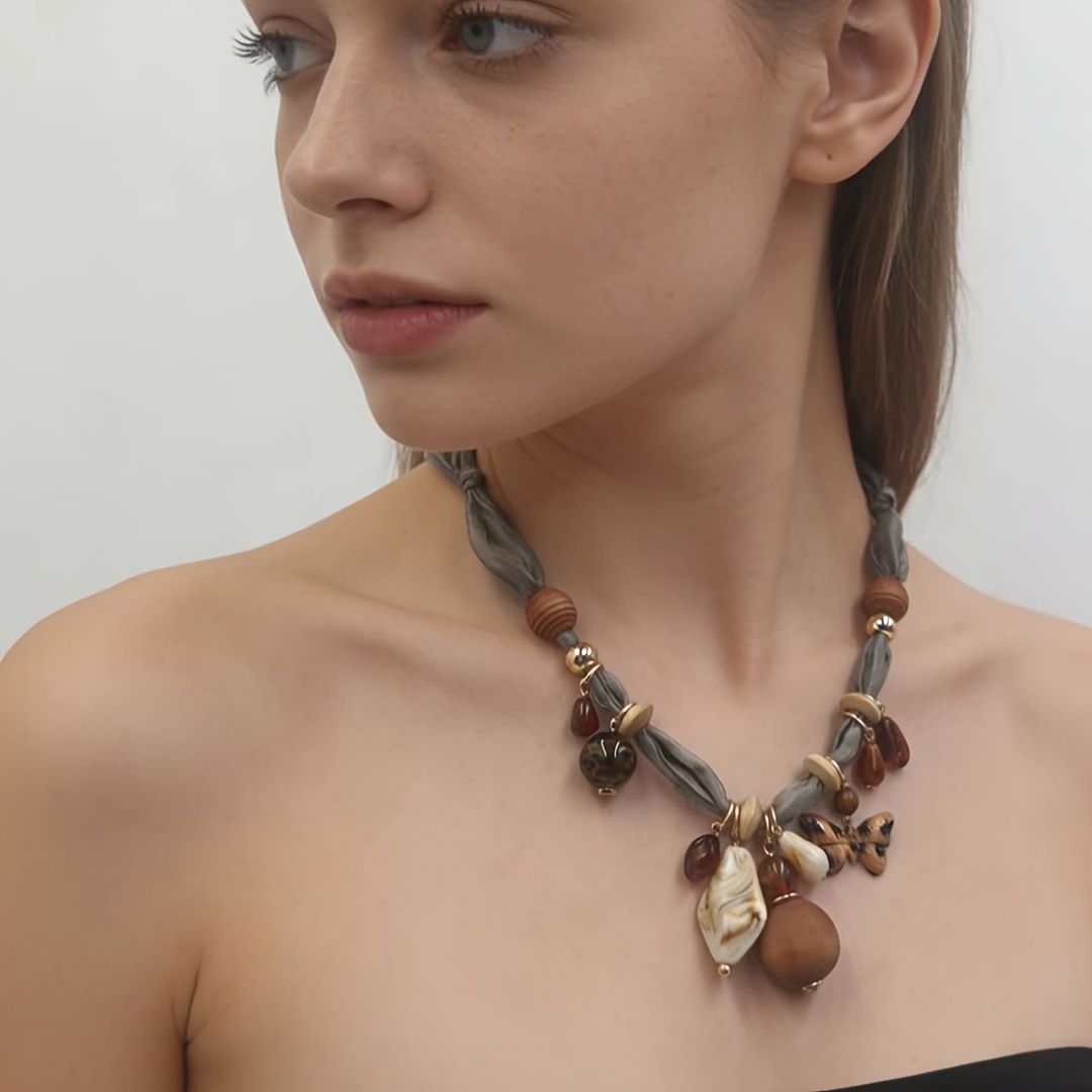 Plated Bohemian Retro Layered Necklace for Parties