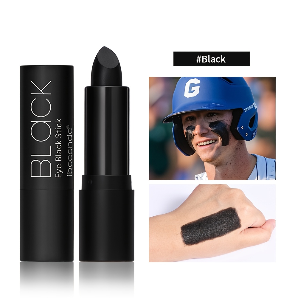 Image of Ibcccndc Eye , Black Lipstick, Moisturising Texture, Waterproof, Easy To Apply, Black Paint Stick Suitable For Football, Baseball, Role Play, Halloween
