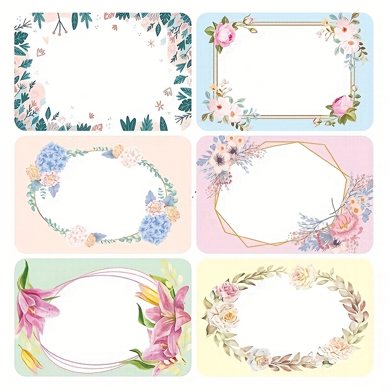 60 Pieces/pack, 2.95inch*2inch Floral Colorful Stickers