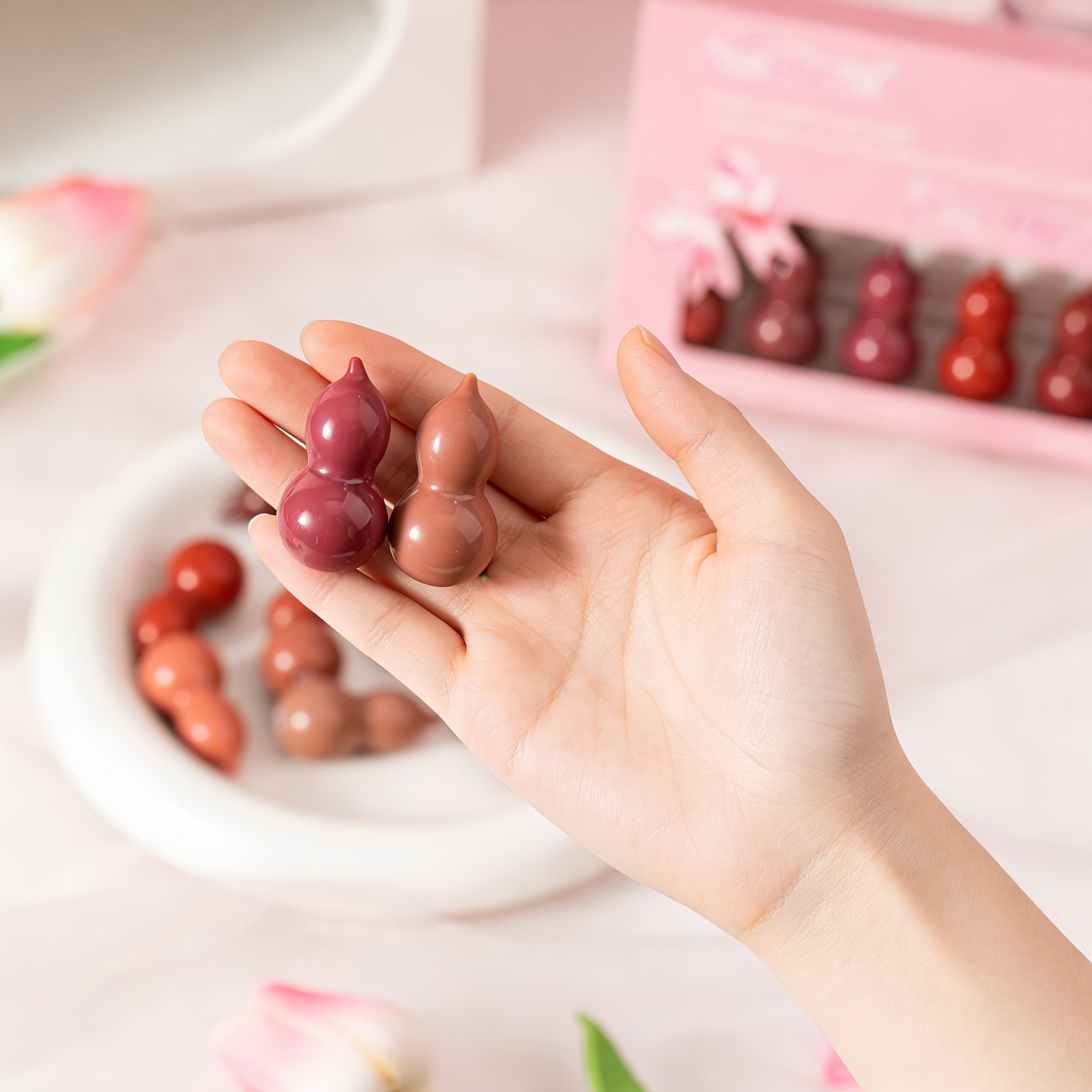 12pcs lipstick set   gourd matte shimmer capsule lipstick long lasting waterproof velvet matte lipstick easy to apply carry Product details 3