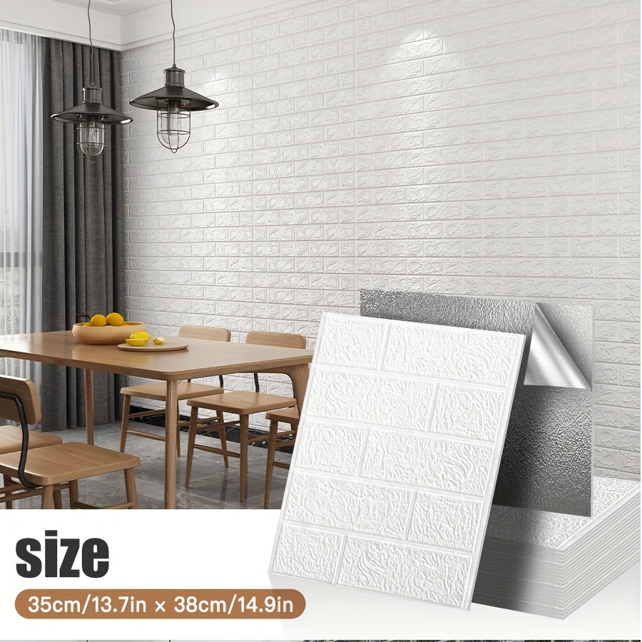 20枚 70cm×70cm ．背景壁 3D立体レンガ模様壁紙 防水 汚い防止\ 50枚 70cm×70cm 背景壁 3D立体レンガ模様壁紙 防水汚い防止カビ防止