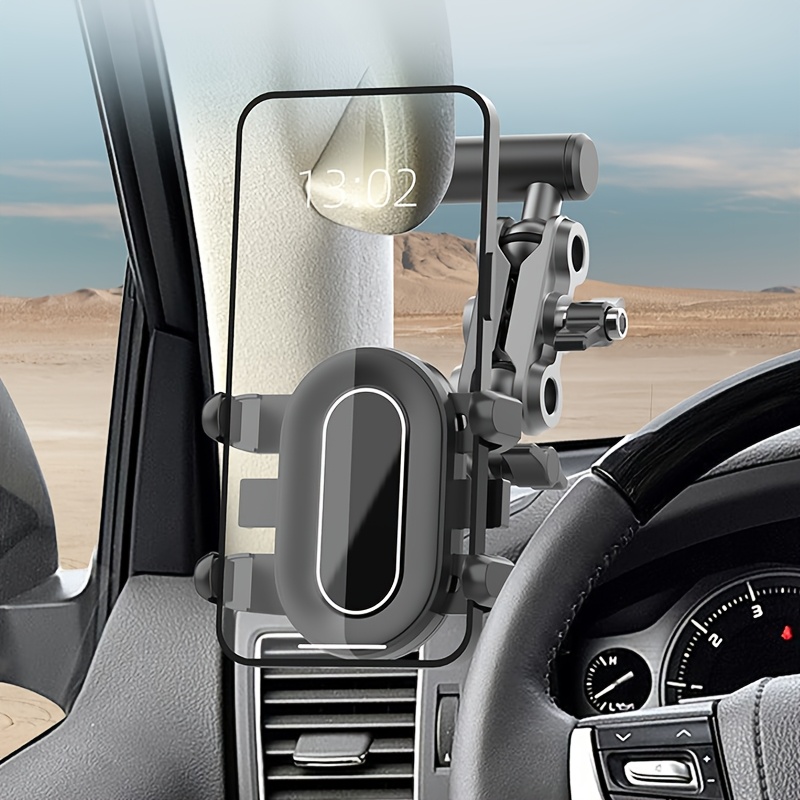 Adjustable ABS Phone Mount for Off-Road Vehicles – Dashboard & Armrest Support Stand, Compatible with Truck & Van A-Pillars, Secure Grip Mobile Holder, Vehicle Accessory|Adjustable Support|Durable Constructio
