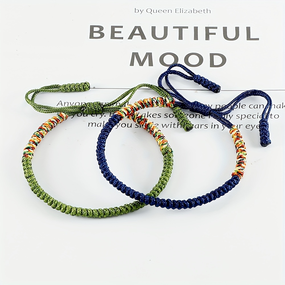 Multicolor Thread Woven Lucky Bracelet Women's Ethnic Jewelry Gift