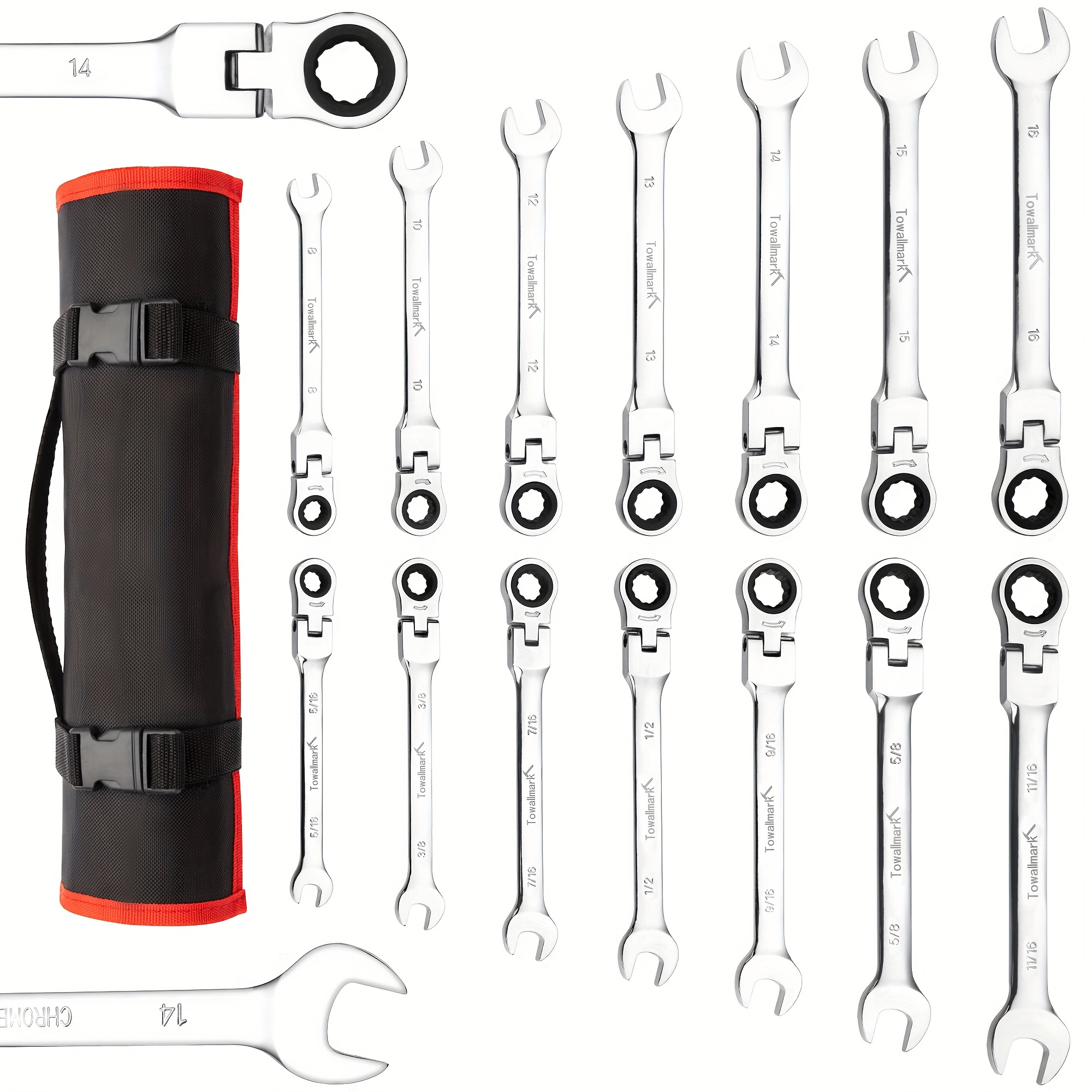 

- Set, Ratcheting Combination Set, Sae& 8-19mm, 72-, Cr- Wrenches Set Bag For /car/ Etc