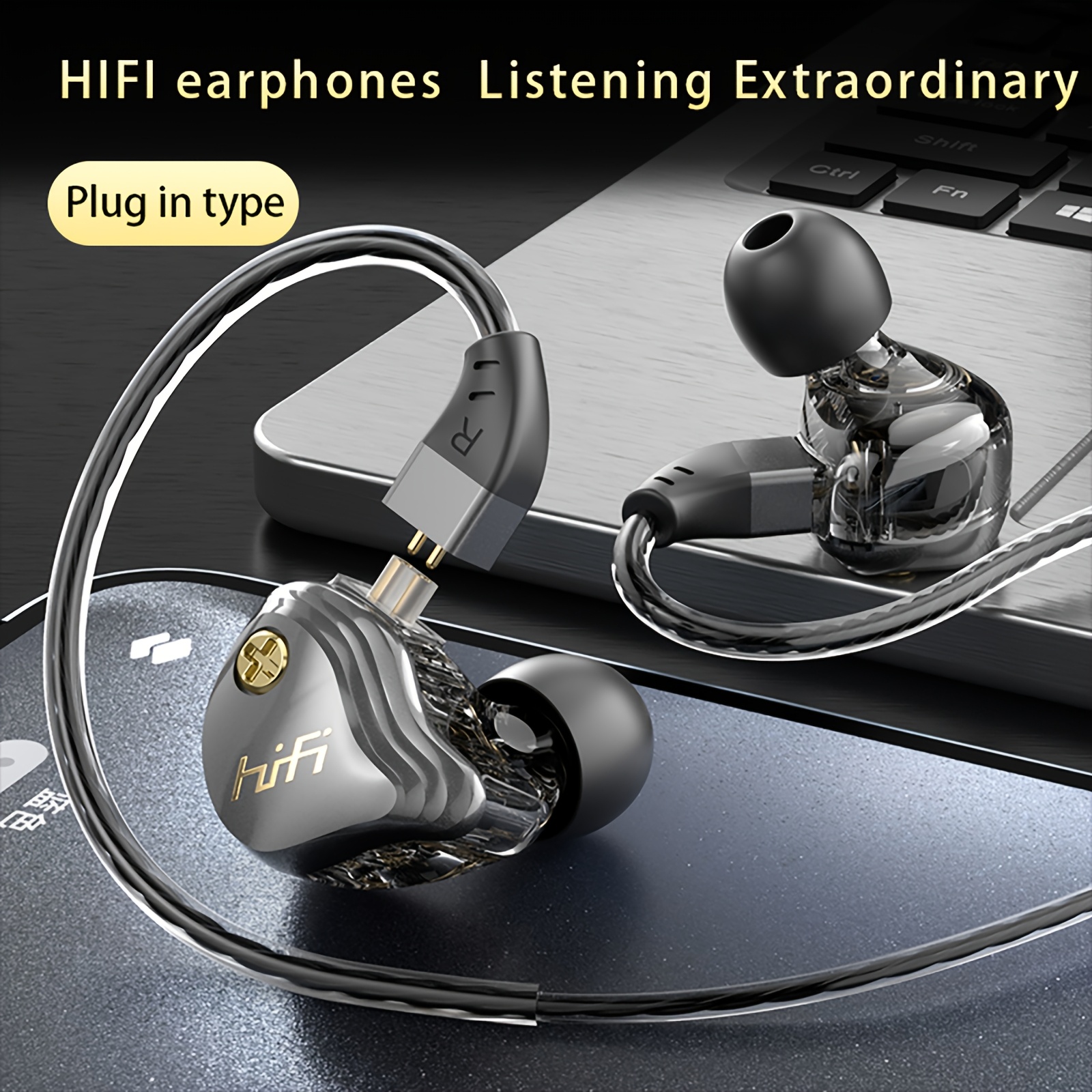 Kabelgebundene In-Ear-Kopfhrer, separates praktisches Stift-Design,  Laufkopfhrer, um die Ohren * * HiFi-Stereo, praktische Aufbewahrung, keine  Verzgerung, effektive Geruschreduzierung, ...