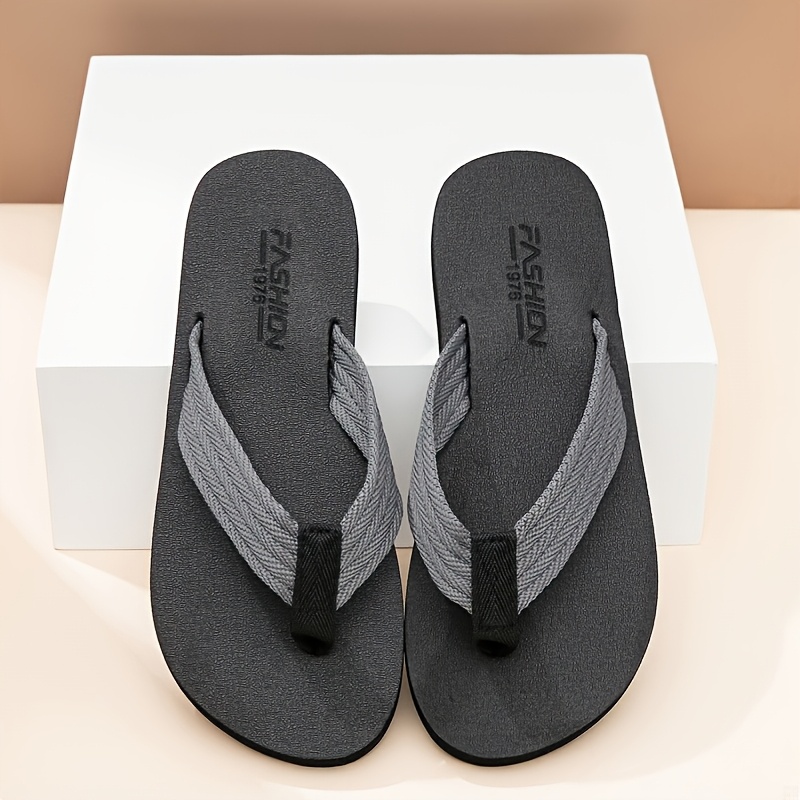 Men's Comfortable Anti-slip Thick Sole Summer Slippers, Casual Single-foot Sandals, , Slippers, Men's Summer , Men' Soft Outdoor Wear, Durable Bath Slippers
