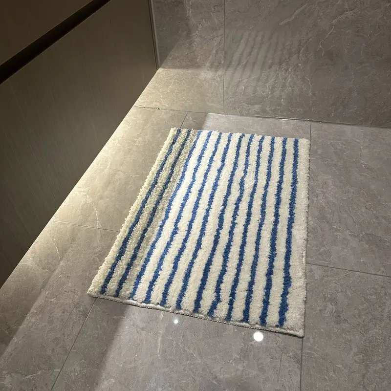 kitchen and bathroom floor mat non slip mat ultra fine floor mat soft absorbent bathroom mat long kitchen mat bedside mat machine washable non fading floor mat striped door mat furniture decorative mat mothers day mat light luxury ultra fine bathroom mat clustered durable block rug sizes and four colors Product details 0