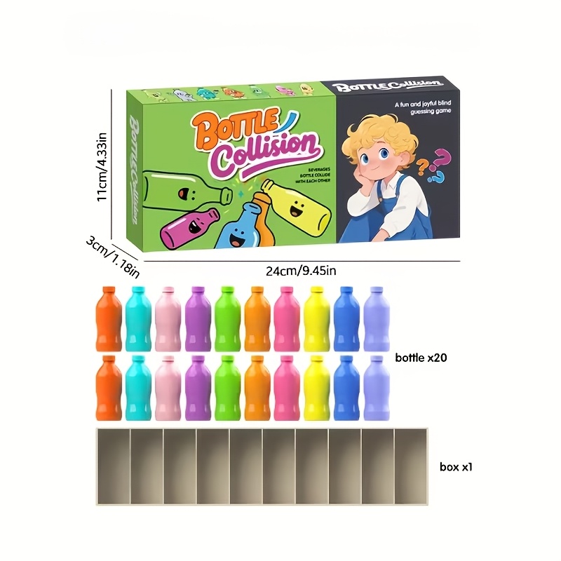 TEMU 21pcs The Drink Bottle Color Matching Game, Party Matching Board Game Set, Interactive Family Gathering Game, Fun Birthday Gift, Christmas Gift,