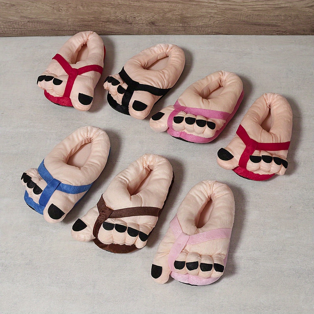 Funny Foot Plush Novelty Slippers Creative Soft Sole Slip - Temu