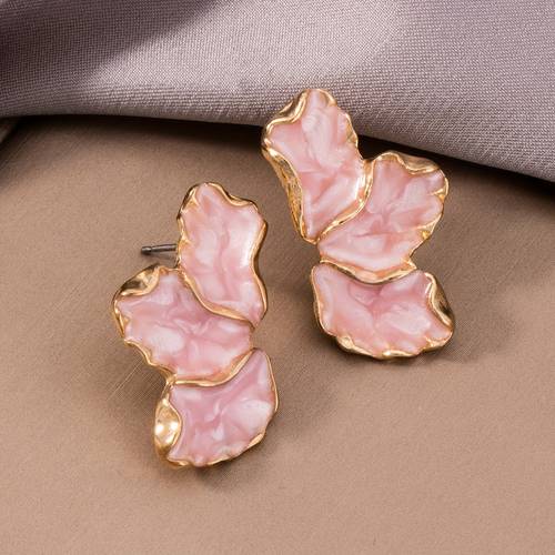 a pair of fashionable high end luxury petals simple and niche earrings female earrings