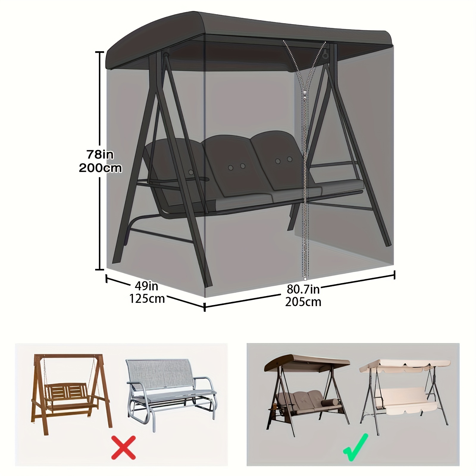 

[top-] Mosquito Net - Rocking Chairs, Sun & Anti-mosquito , 49-80in