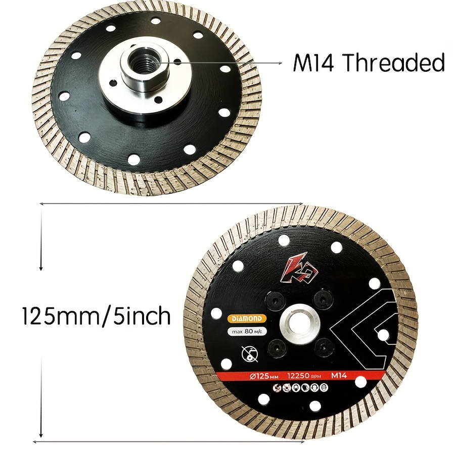125mm Diamond Saw Blade For Cutting Porcelain Tiles Marbles Granite Marble Ceramics With M14 Threaded(cutting Disc)