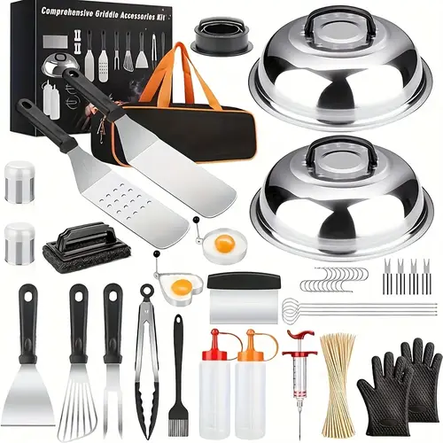140pcs 41pcs barbecue set barbecue tools set outdoor barbecue set barbecue tools set barbecue shovel brush outdoor camping accessories kitchenware outdoor supplies camping supplies barbecue mat 1pc tricolor valentines day gift