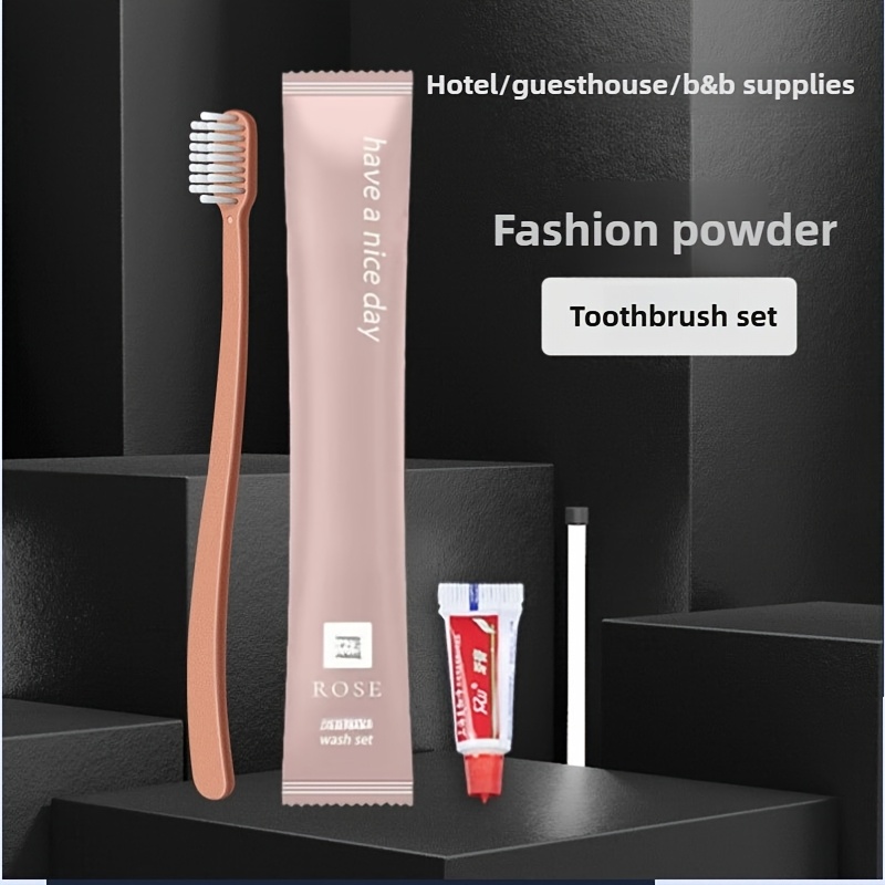 Portable Travel Toothbrushes and Toothpaste Sets, Full-Size Design