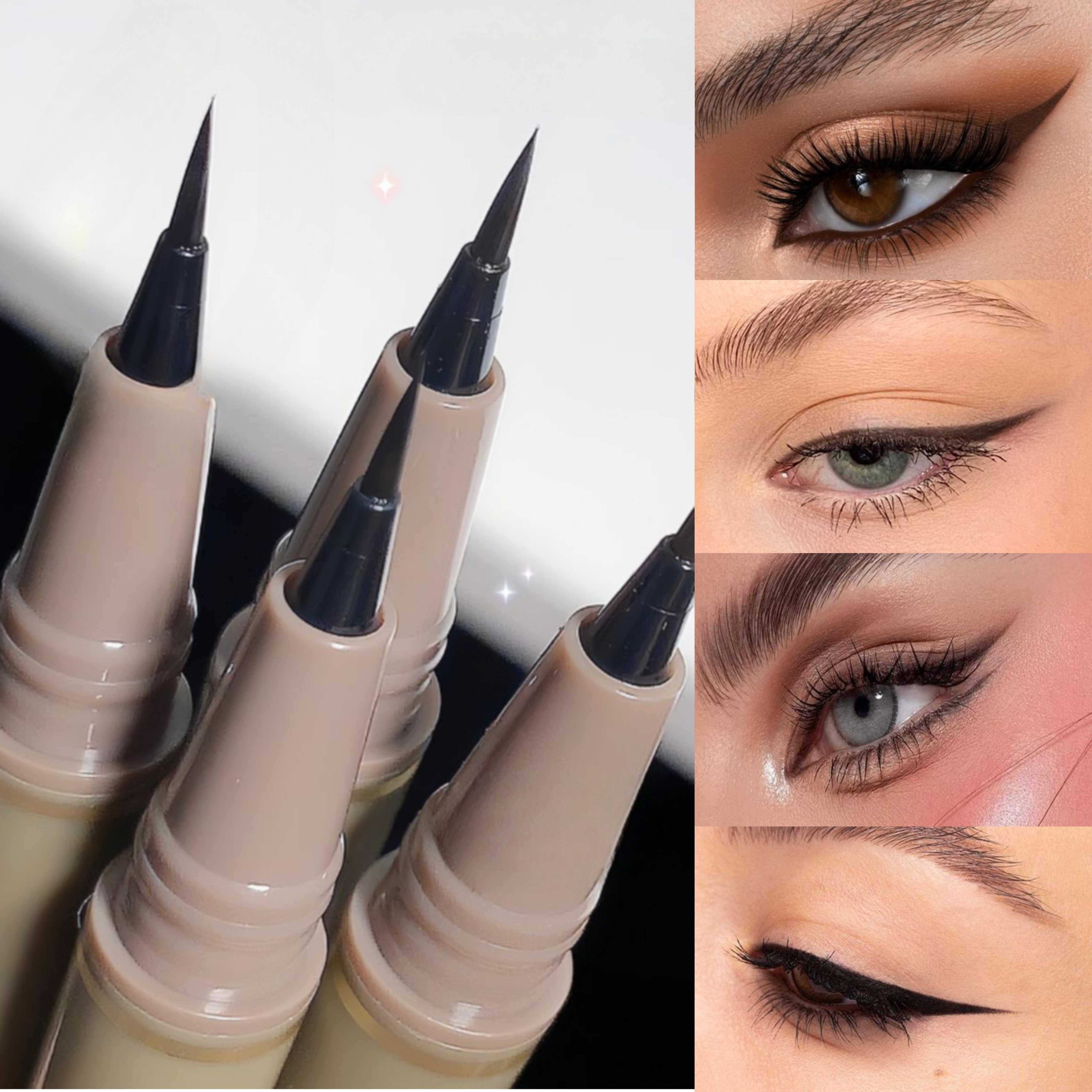   brown eyeliner pens 0 01  fine tip waterproof smudge proof easy to apply beginner friendly long lasting eye makeup