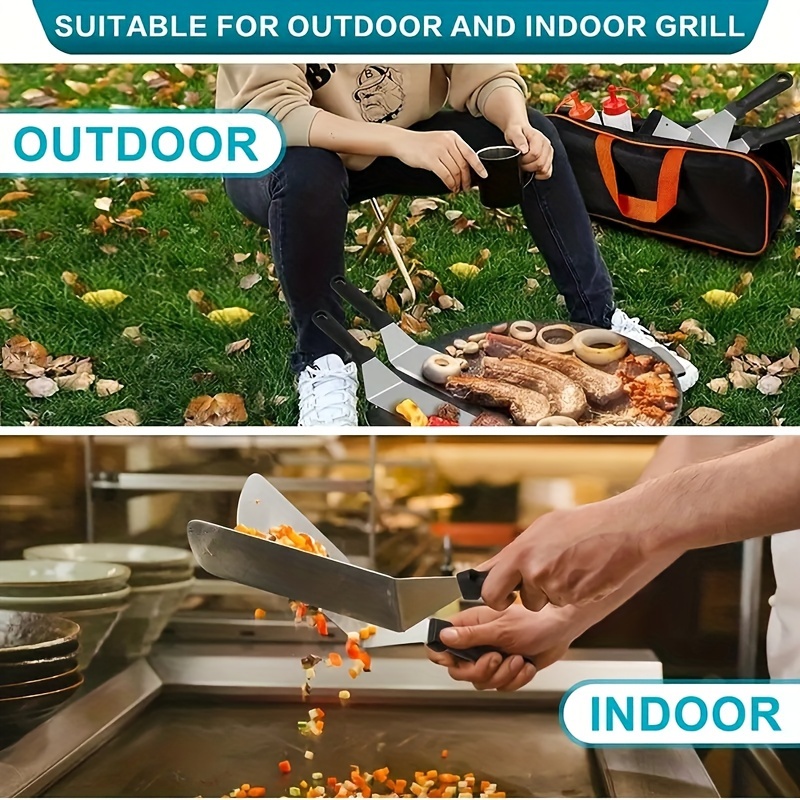 8pcs Griddle Accessories Kit Outdoor Bbq Grill Accessories Set For