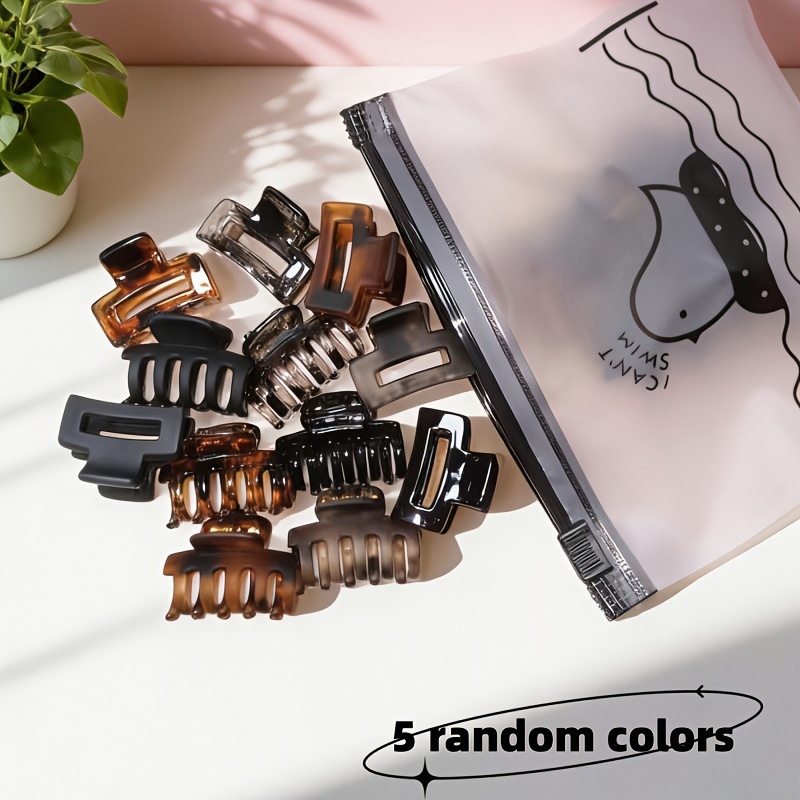 TEMU 5/15/25pcs Mini Leopard Print Hair Claws, Perfect For Daily Commutes And Dates, Half-up Styles, Taming Flyaways, Securing Bangs, Quickly Styling