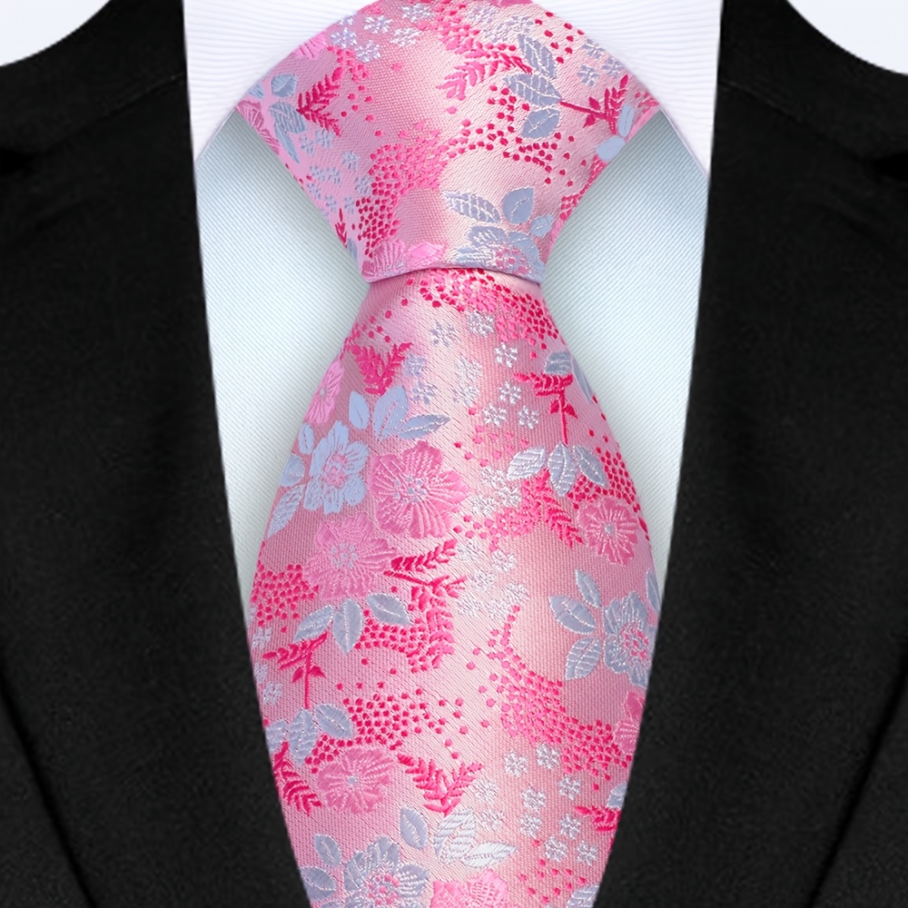 TEMU Ricnais 1pc Men's 8cm Small Floral Tie High-quality Classic Fashion Wedding Party Business Necktie