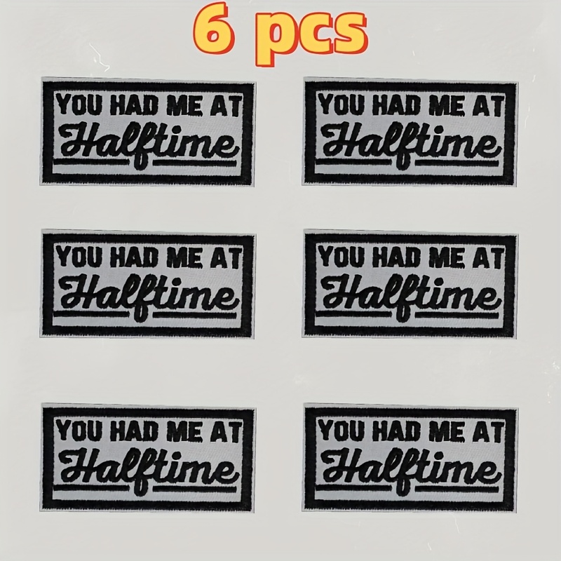 TEMU 6 Iron On Embroidered Patches, 'you Had Me At , ' For Decorating Clothing, Bags, And More Personality And . Perfect Love Trendy, Sporty Styles