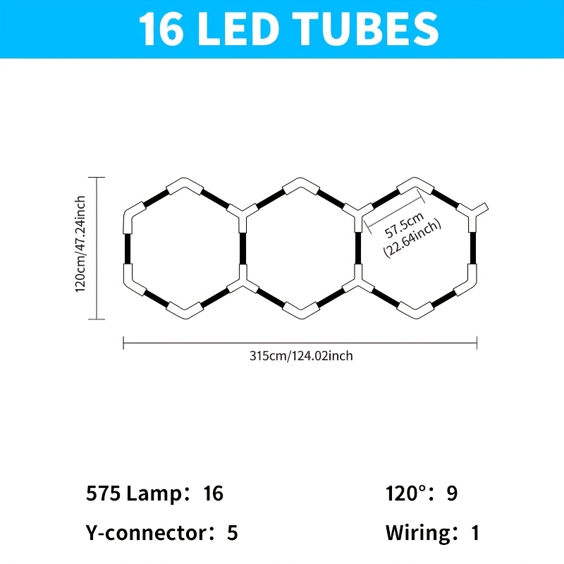 Hexagonal Led Garage Light, Modern Honeycomb Ceiling Light, Cool White Garage Light, , , Ac100-265v. Suitable For Such As Garages, , Living Rooms, Offices, , Storage Rooms, Etc. Lighting